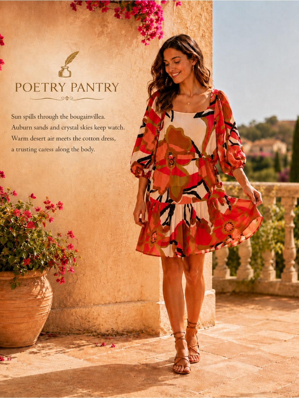 32. 100% Cotton Floral Vacation Dress | Resort Summer